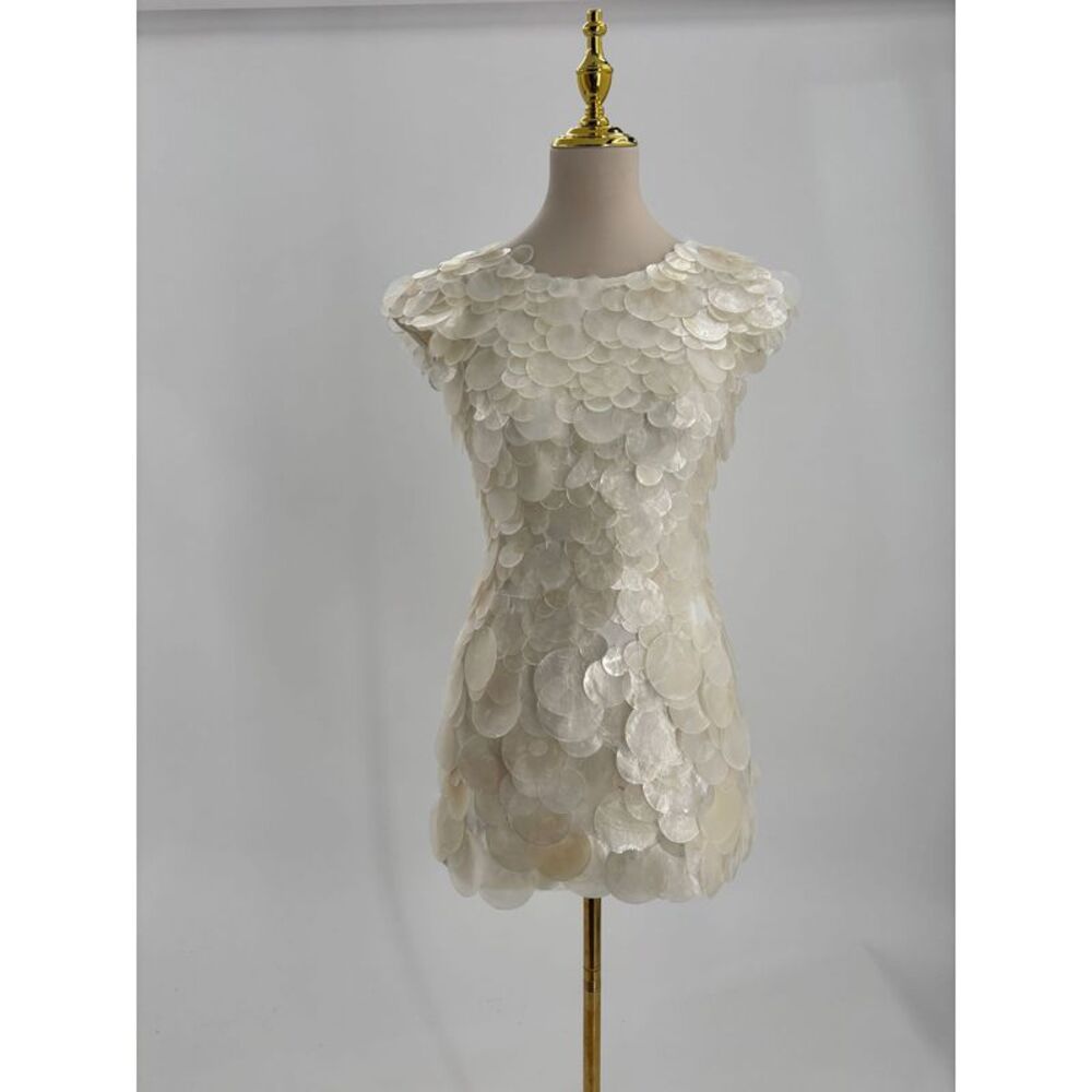 Etsy White Sea Shell Mini Dress